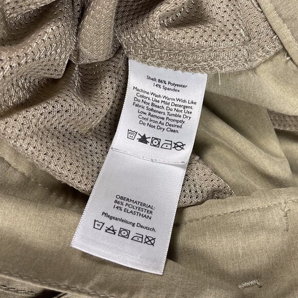 Eddie Bauer Men's Travex Outdoor Shorts Zipped Cargo Pockets Hiking Size 36 Tan - Picture 3 of 10